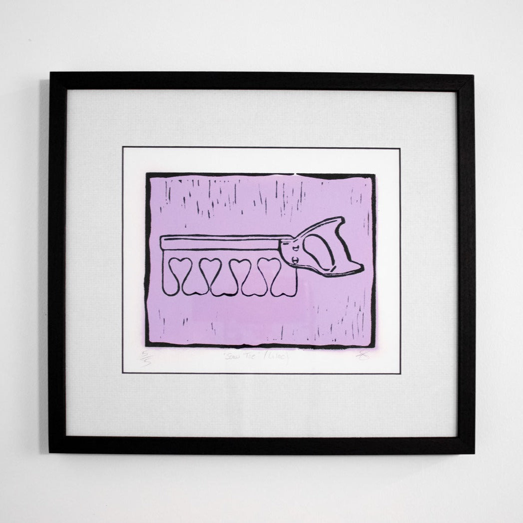 Saw Toe Lino - Lilac (Framed)